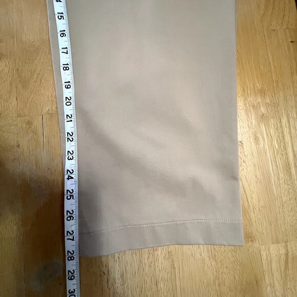 Anthropologie‎ Exquise Tan Pleated Trousers Neutral Minimalist Workweae size L - Picture 11 of 12